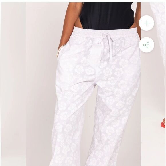 emma mulholland On Holiday Resort Long Pants Happy Hibiscus White/white Size M - Picture 2 of 16